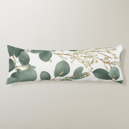 Coussins Longs Motif Feuille de l'Eucalyptus (Devant)