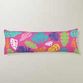 Coussins Longs Motif Feuille d'été de couleur vive (Dos)