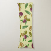 Coussins Longs Motif Feuille d'olive et d'olive rustique (Devant (Vertical))