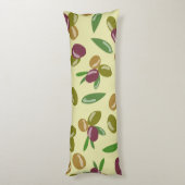 Coussins Longs Motif Feuille d'olive et d'olive rustique (Dos (Vertical))