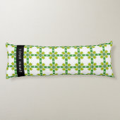 Coussins Longs Motif feuille, Feuilles verts, votre nom (Dos)