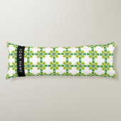 Coussins Longs Motif feuille, Feuilles verts, votre nom (Devant)