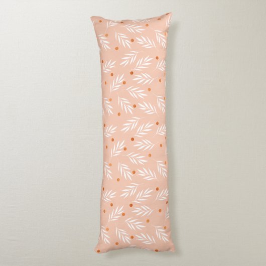 Coussins Longs Motif Feuille moderne Apricot rose (Dos (Vertical))