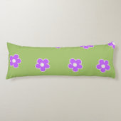 Coussins Longs Motif Fleur simple et vert rétro (Devant)