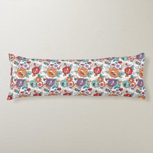 Coussins Longs Motif floral 5 d'élégance abstraite (Devant)