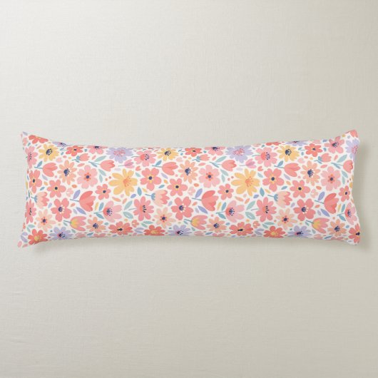 Coussins Longs Motif floral abstrait moderne (Devant)