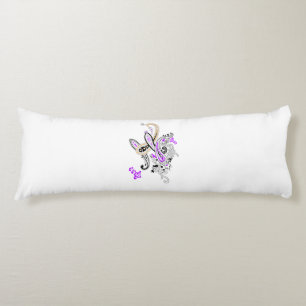 Coussins Longs Motif floral de Paisley – Blanc Orange Violet Bohè