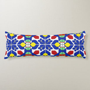 Coussins Longs Motif floral géométrique coloré inspiré