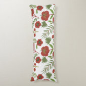 Coussins Longs Motif floral rouge sans couture sur arrière - plan (Devant (Vertical))