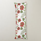 Coussins Longs Motif floral rouge sans couture sur arrière - plan (Dos (Vertical))