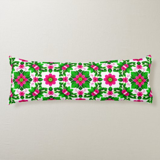 Coussins Longs Motif floral tropical vibrant (Devant)