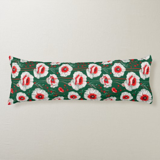 Coussins Longs Motif floral vibrant (Devant)