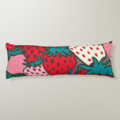 Coussins Longs Motif Fraise (Dos)