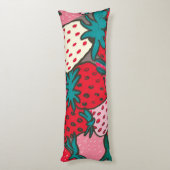 Coussins Longs Motif Fraise (Dos (Vertical))