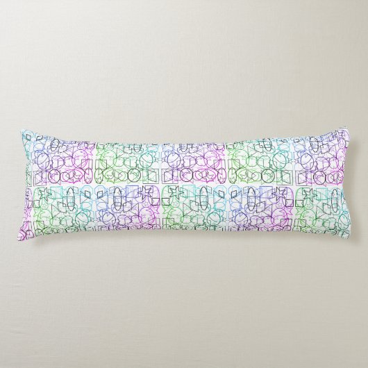 Coussins Longs Motif géométrique Abstrait | Carrelé et filtré | (Devant)