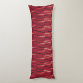 Coussins Longs Motif Géométrique Abstrait Rouge (Dos (Vertical))