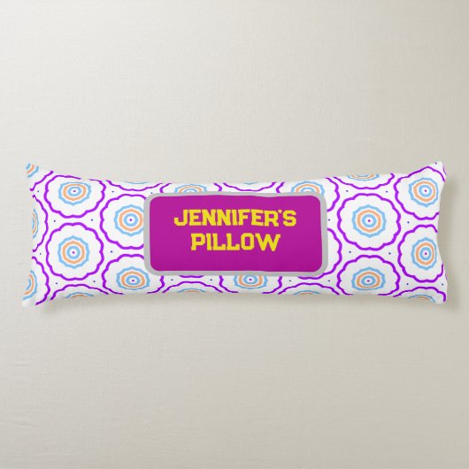 Coussins Longs Motif géométrique de couleur vive (Devant)