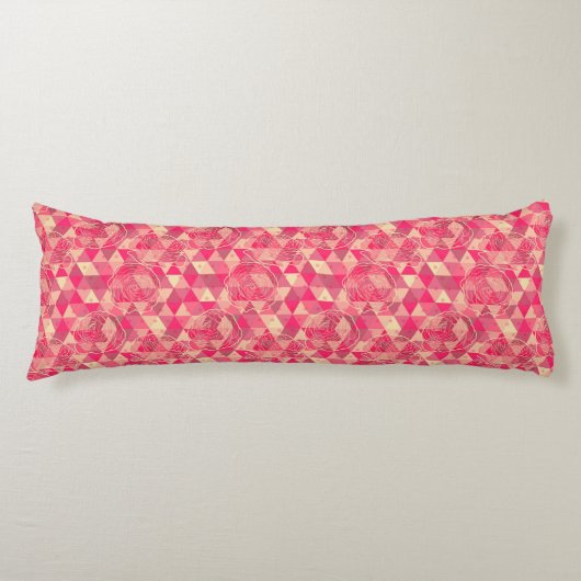 Coussins Longs Motif géométrique de fleur (Devant)