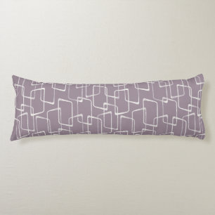 Coussins Longs Motif géométrique d'impression Soft Purple Retro