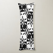 Coussins Longs Motif géométrique en noir et blanc (Dos (Vertical))
