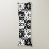 Coussins Longs Motif géométrique en noir et blanc (Devant (Vertical))