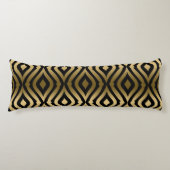 Coussins Longs Motif géométrique Gold et Black Teardrop (Devant)