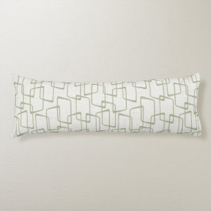 Coussins Longs Motif géométrique rétroactif Beryl Green