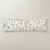 Coussins Longs Motif géométrique rétroactif gris chaud (Dos)