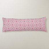 Coussins Longs Motif géométrique sans couture rose blanc (Dos)