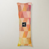 Coussins Longs Motif géométrique Triangle souple | Monogramme (Devant (Vertical))