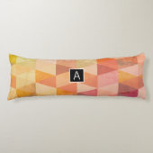 Coussins Longs Motif géométrique Triangle souple | Monogramme (Devant)