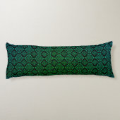 Coussins Longs Motif géométrique vert / Impression indienne (Dos)