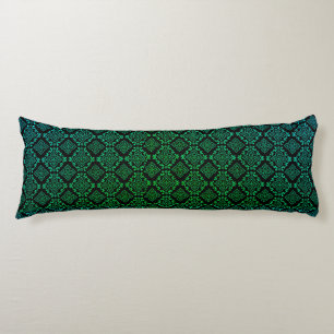 Coussins Longs Motif géométrique vert / Impression indienne