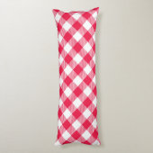 Coussins Longs Motif Gingham Rouge et Blanc Classique Rustique (Dos (Vertical))