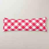 Coussins Longs Motif Gingham Rouge et Blanc Classique Rustique (Devant)