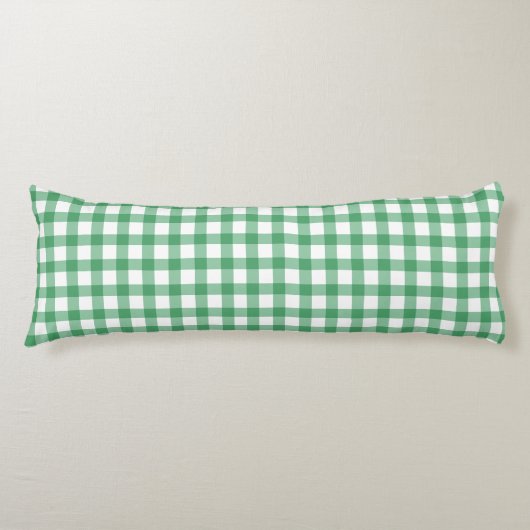 Coussins Longs Motif Gingham Vert Pastel Mignon (Devant)