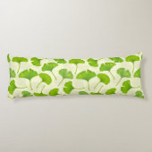 Coussins Longs Motif Ginkgo sur blanc (Dos)