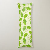 Coussins Longs Motif Ginkgo sur blanc (Dos (Vertical))
