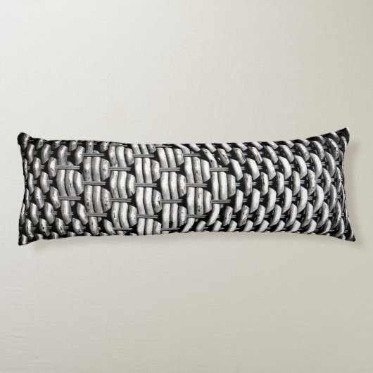 Coussins Longs Motif gris Abstrait et élégant (Dos)