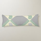 Coussins Longs Motif gris clair et vert pastel (Dos)