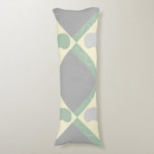 Coussins Longs Motif gris clair et vert pastel (Devant (Vertical))