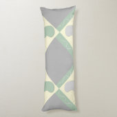 Coussins Longs Motif gris clair et vert pastel (Dos (Vertical))