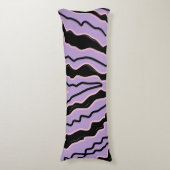 Coussins Longs Motif groovy boho marbre violet noir abstrait (Devant (Vertical))