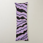 Coussins Longs Motif groovy boho marbre violet noir abstrait (Dos (Vertical))
