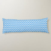 Coussins Longs Motif Hexagone Bleu Blanc (Dos)