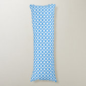 Coussins Longs Motif Hexagone Bleu Blanc (Devant (Vertical))