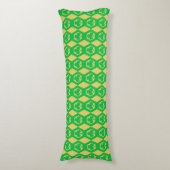 Coussins Longs Motif Hexagone Jaune Vert Trèfle (Devant (Vertical))