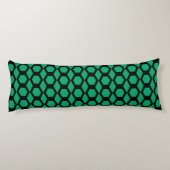 Coussins Longs Motif Hexagone Noir Jade (Dos)