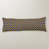 Coussins Longs Motif Hexagone Or Marine (Dos)