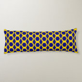 Coussins Longs Motif Hexagone Or Marine (Dos)